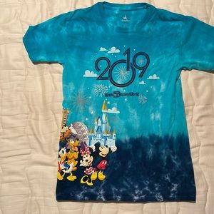 Unisex size small blue tie-dye Disney Parks T-Shirt